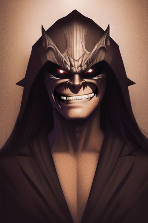 An image depicting evil grin