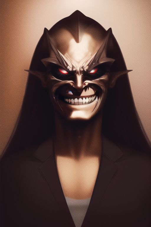 An image depicting evil smile