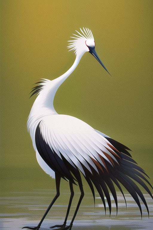An image depicting Red-crowned Crane