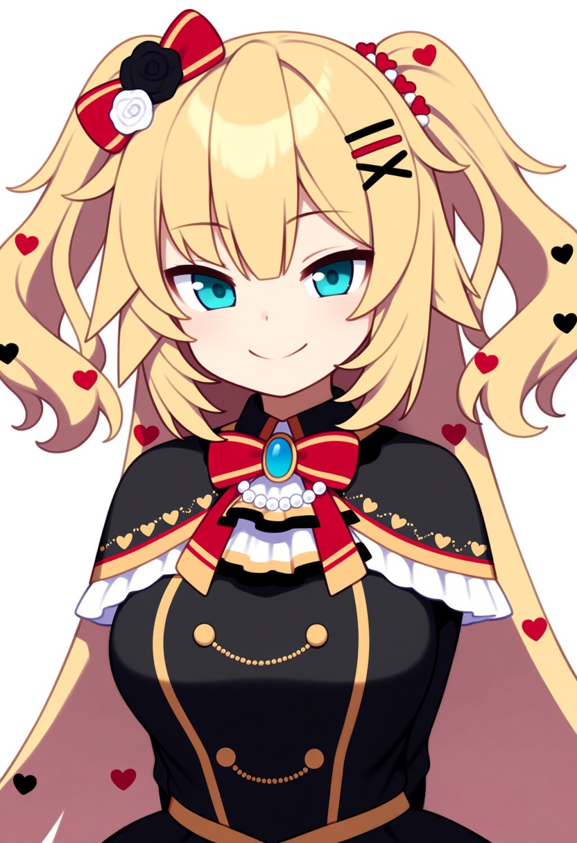 An image depicting akai haato (gothic lolita)