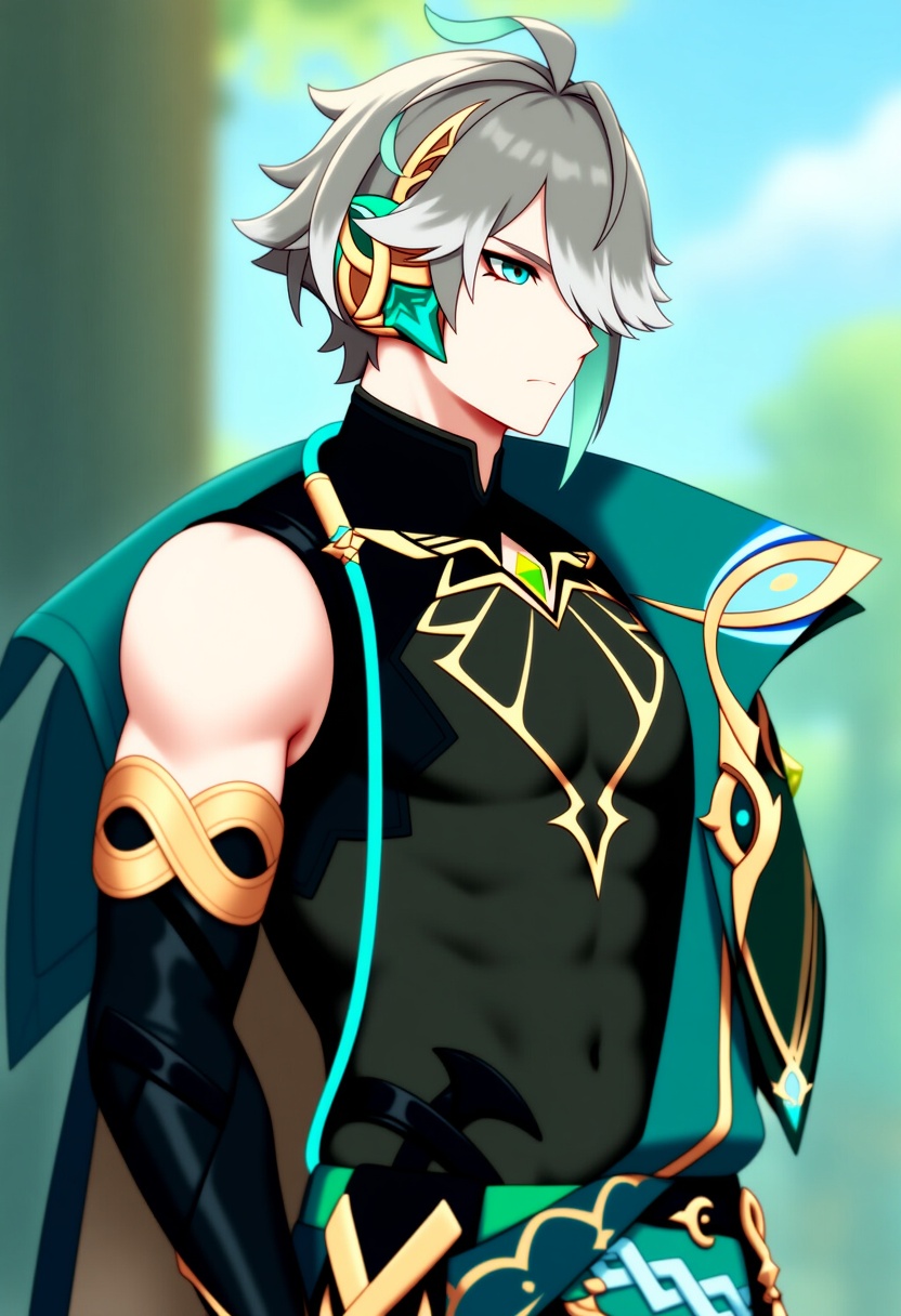 An image depicting alhaitham (genshin impact)