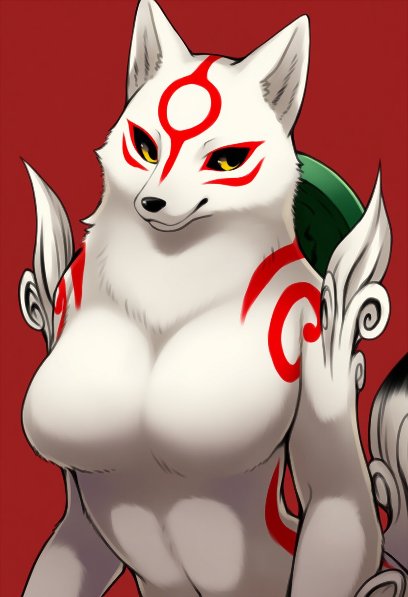 An image depicting amaterasu (ookami)