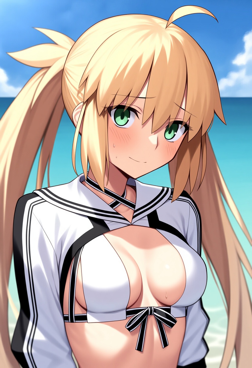 An image depicting artoria caster (swimsuit berserker) (first ascension) (fate)