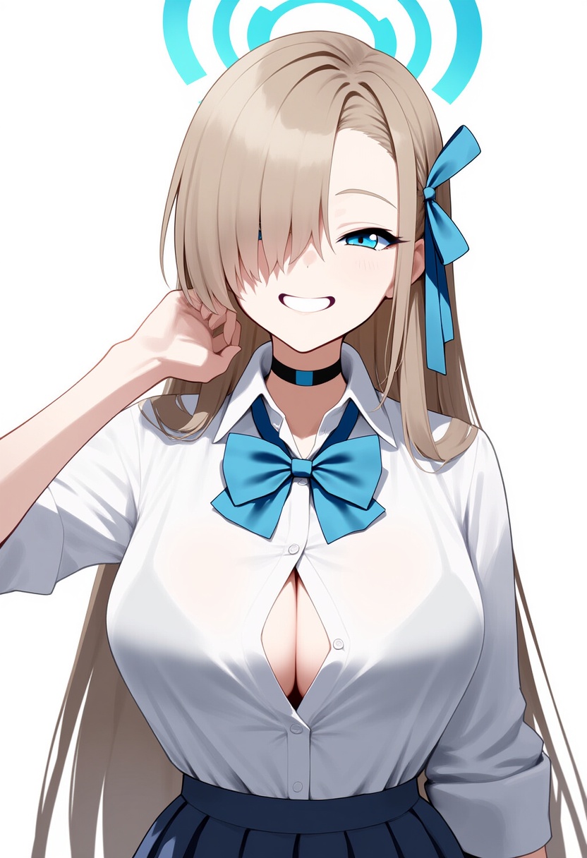 An image depicting asuna (school uniform) (blue archive)