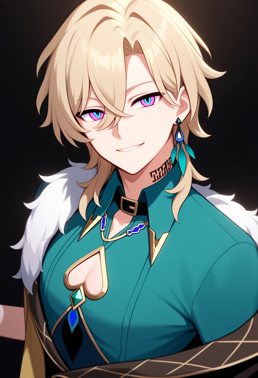 An image depicting aventurine (honkai: star rail)