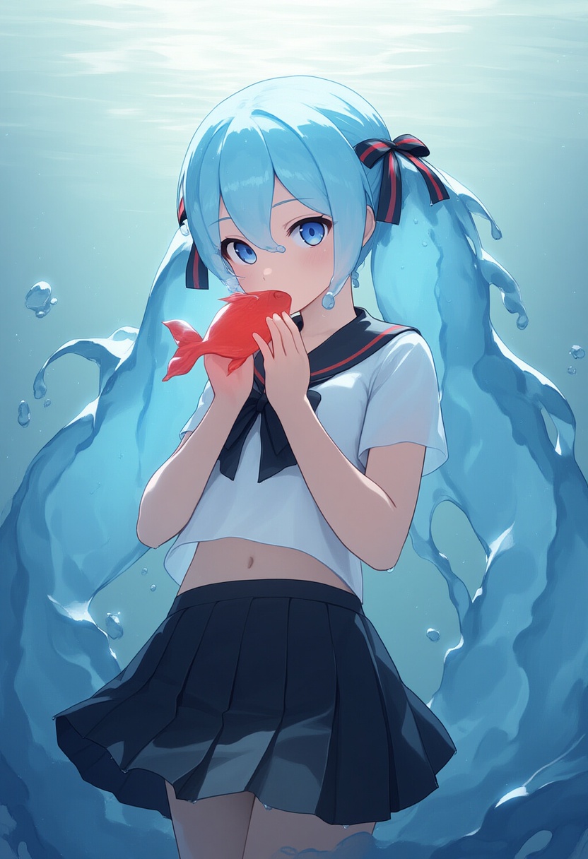 An image depicting bottle miku