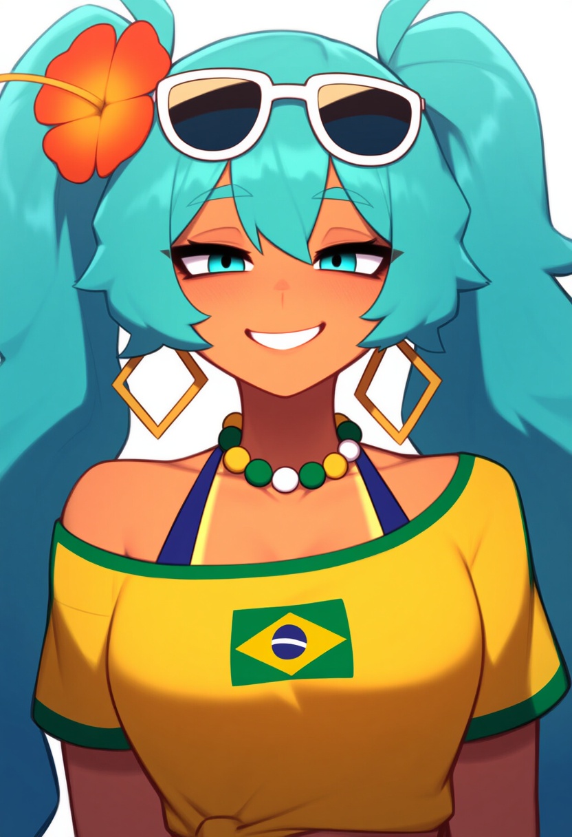 An image depicting brazilian miku