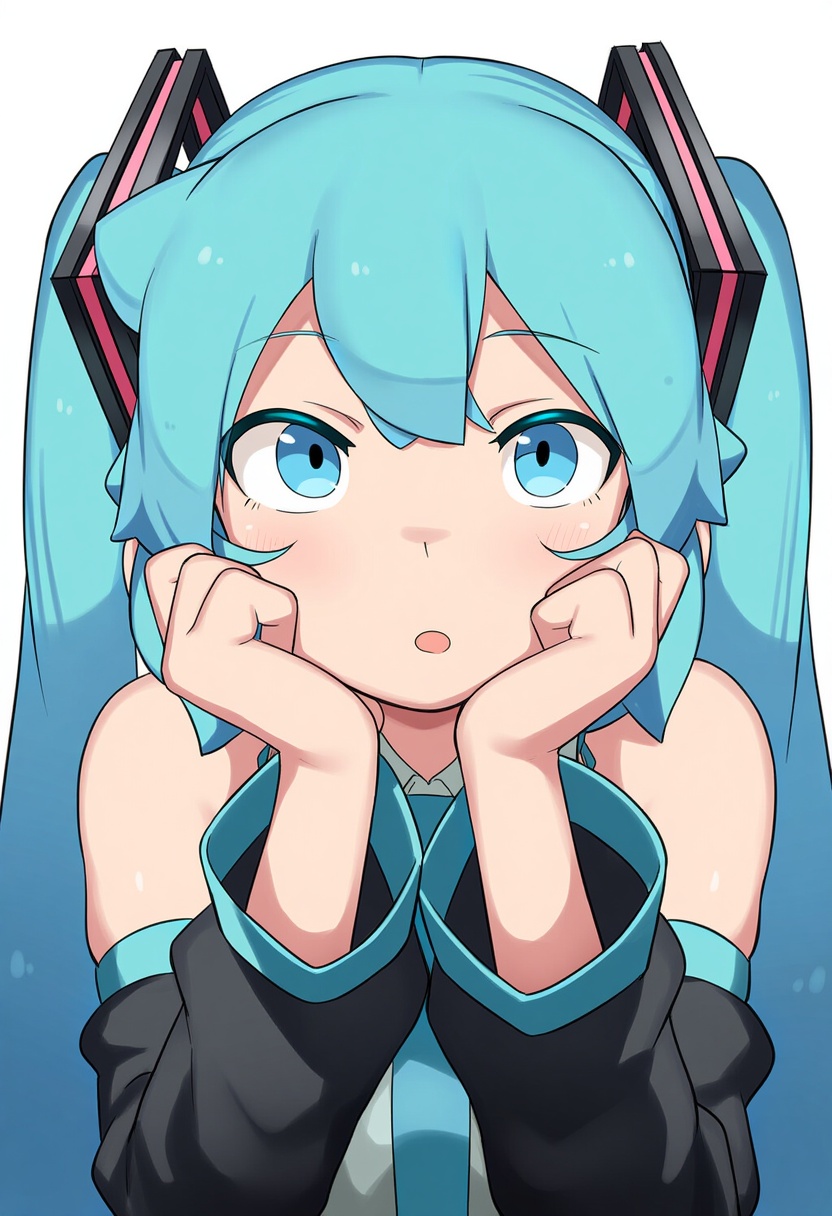 An image depicting chibi miku