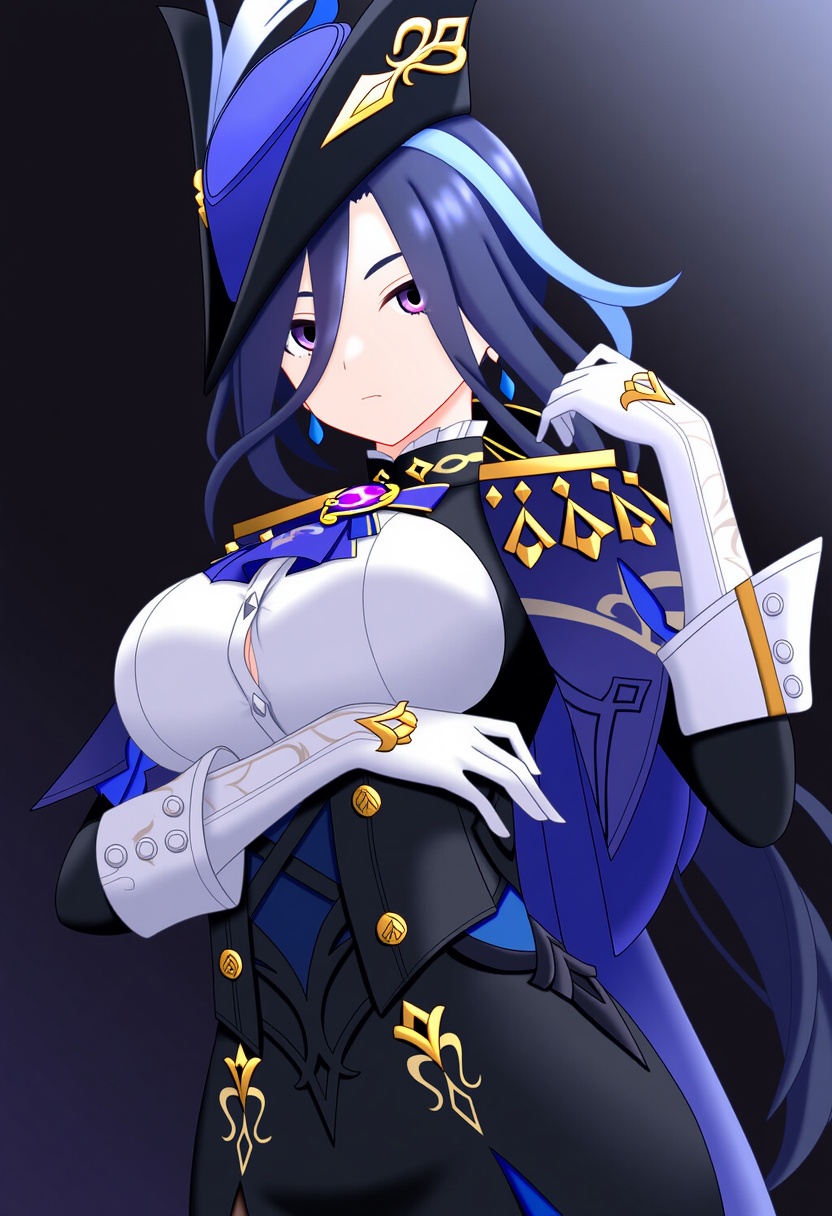 An image depicting clorinde (genshin impact)