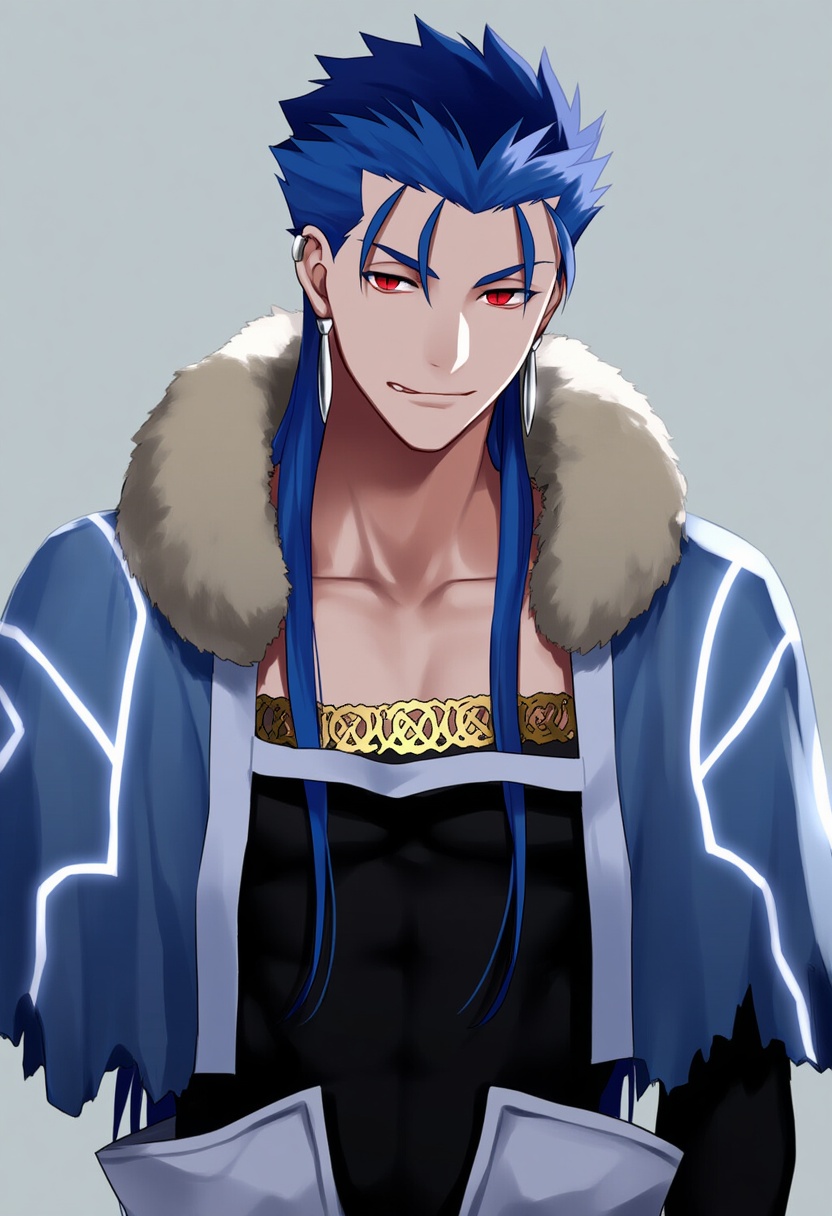 An image depicting cu chulainn (caster) (fate)