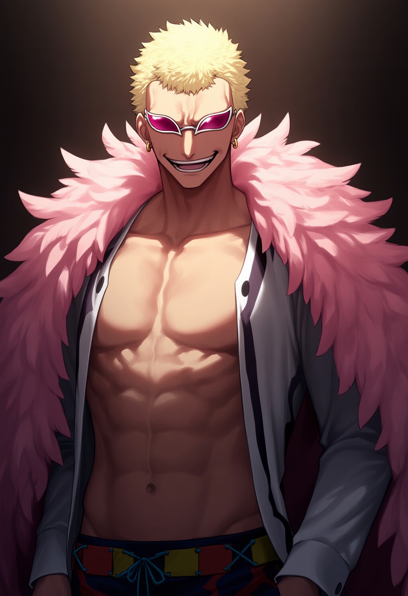 An image depicting donquixote doflamingo