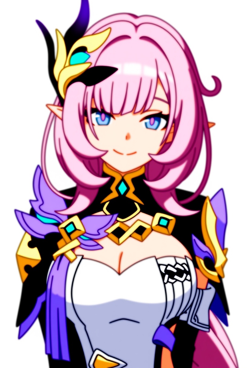 An image depicting elysia (miss pink elf) (honkai impact)