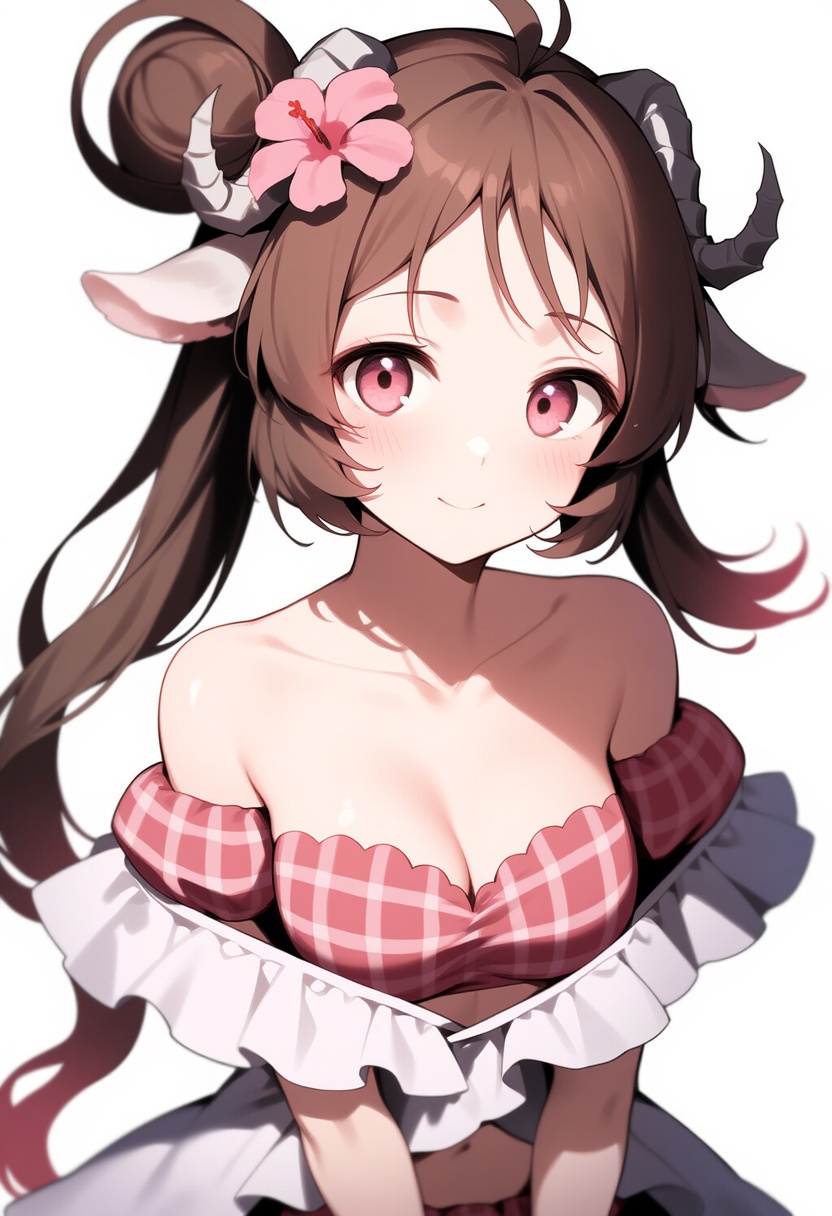 An image depicting eyjafjalla (summer flower) (arknights)