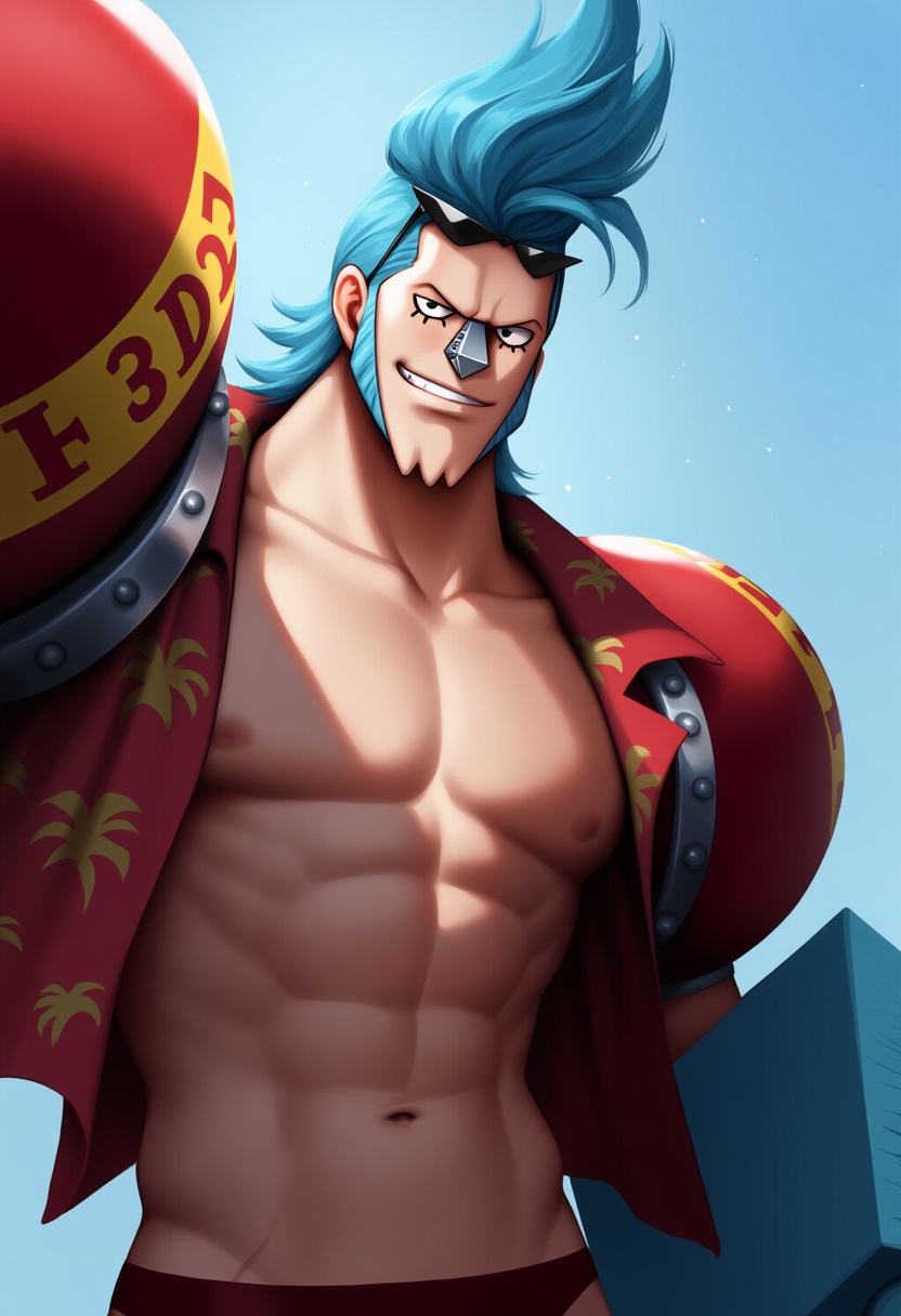 An image depicting franky (one piece)
