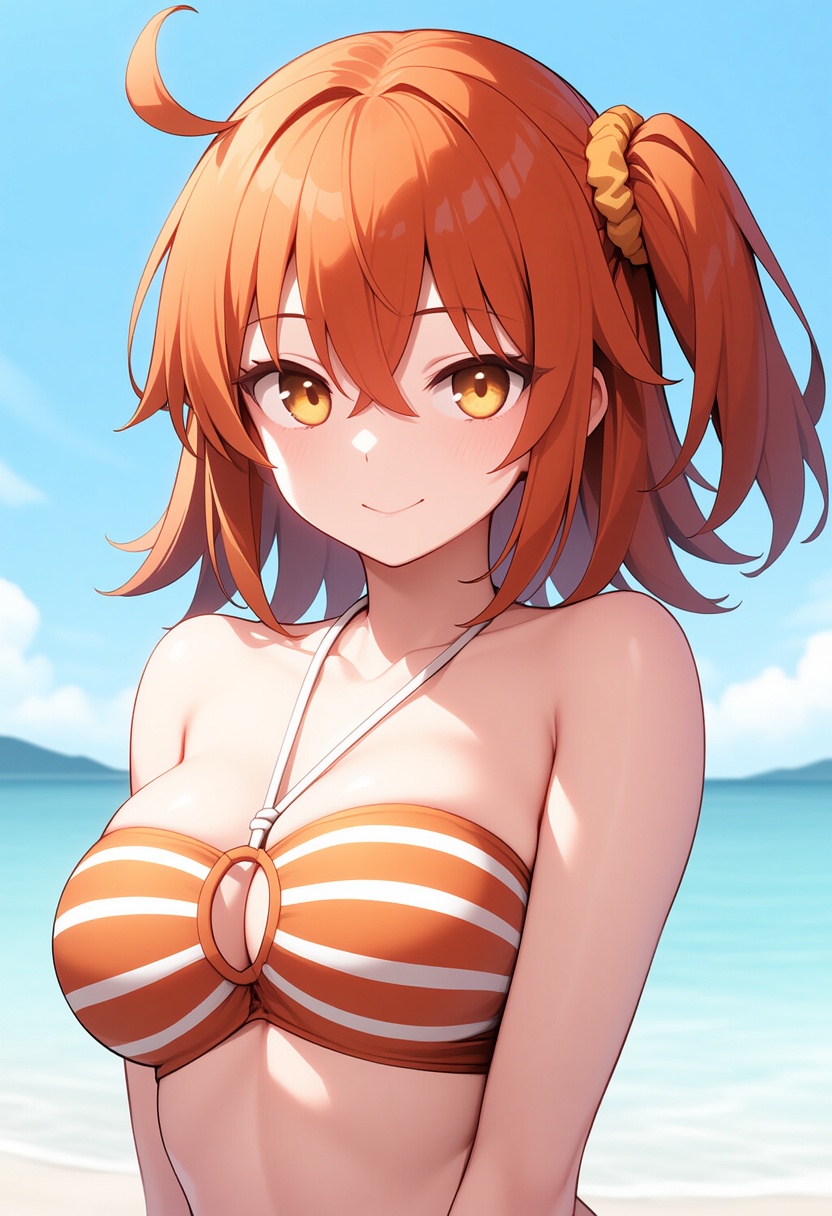 An image depicting fujimaru ritsuka (female) (brilliant summer)