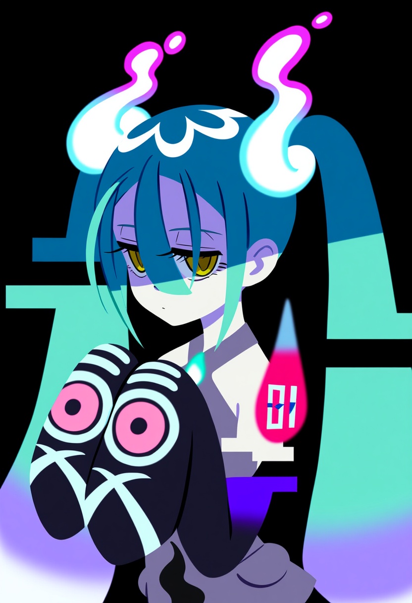 An image depicting ghost miku (project voltage)