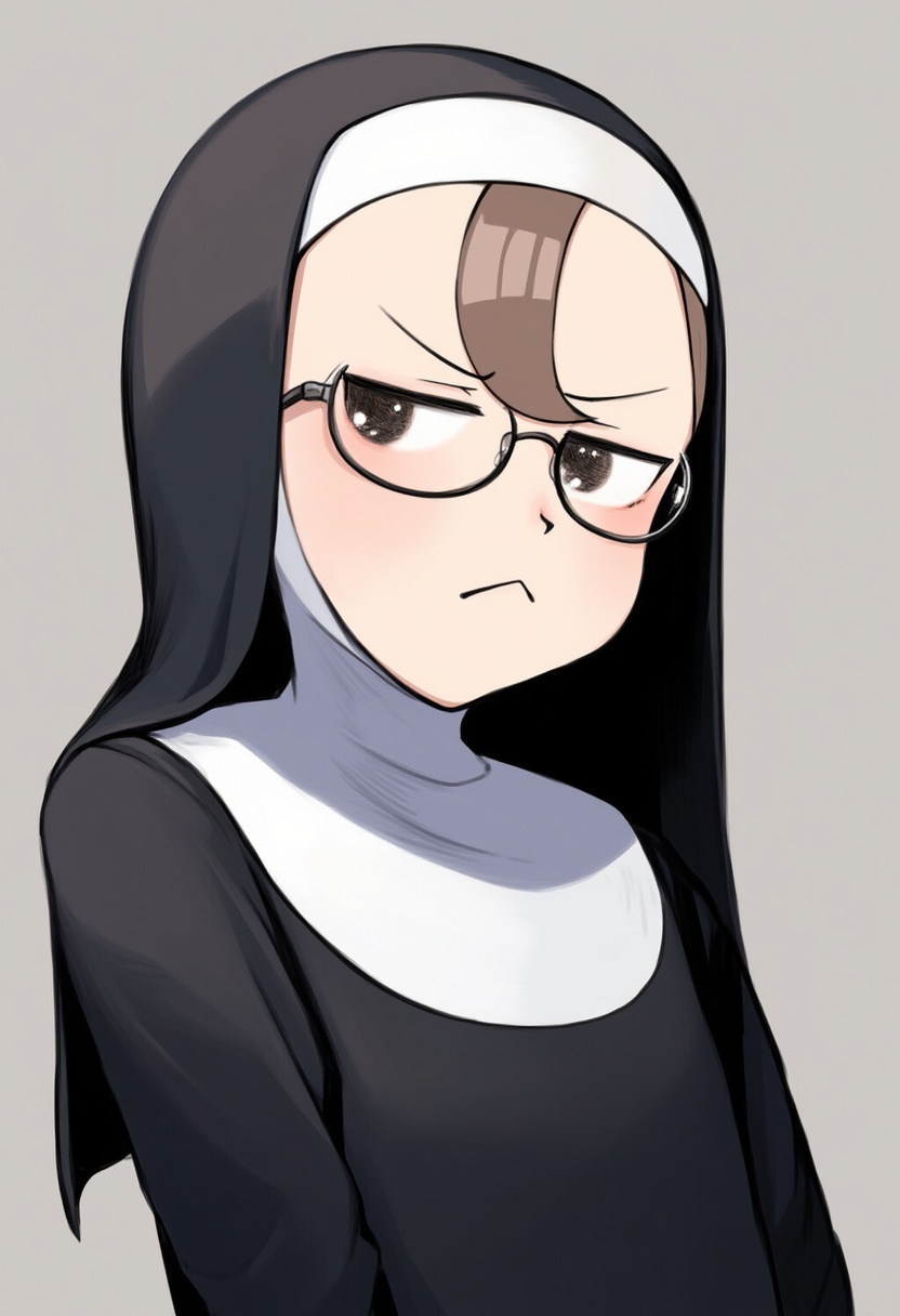 An image depicting glasses nun (diva)