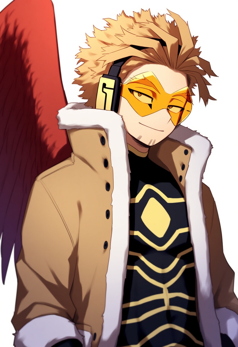 An image depicting hawks (boku no hero academia)