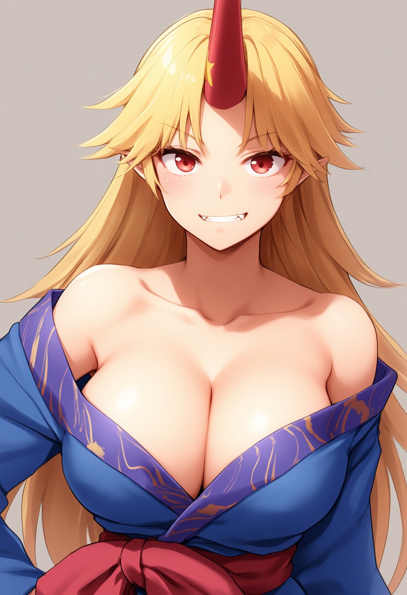 An image depicting hoshiguma yuugi (kimono)