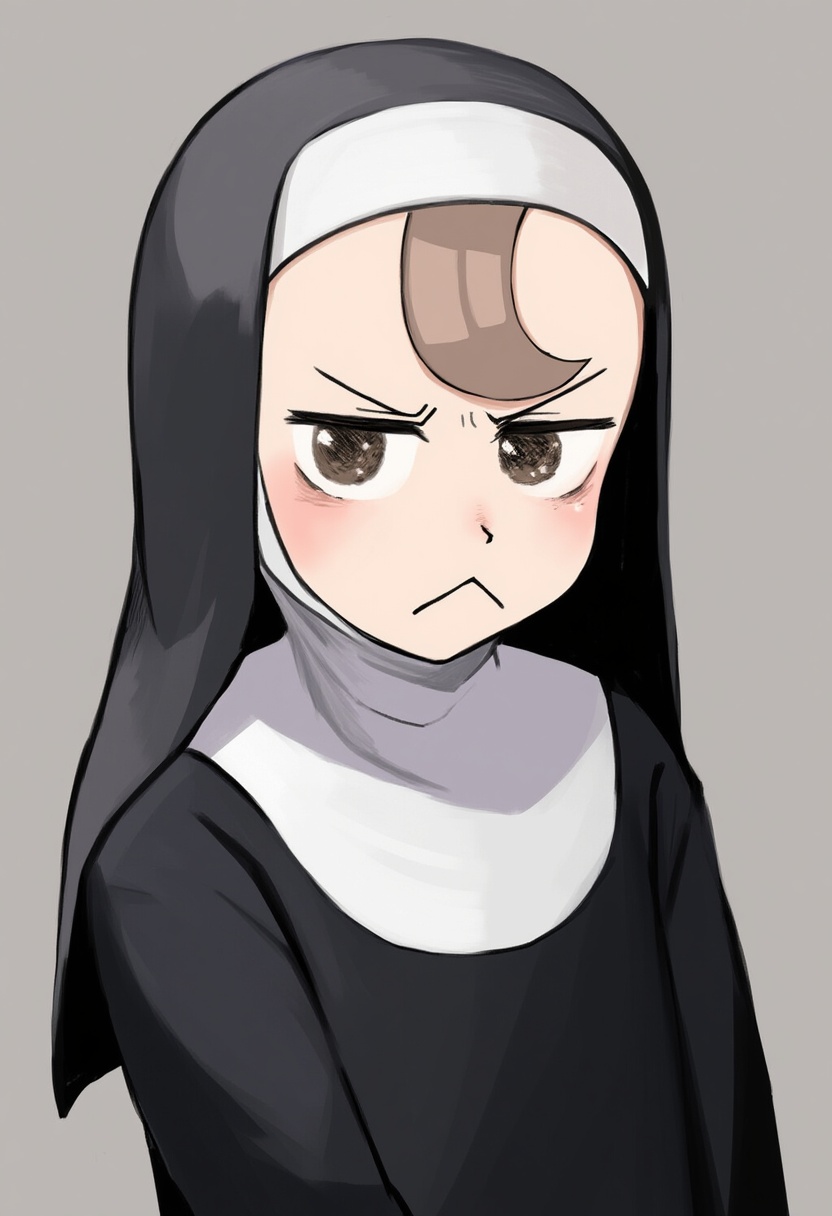 An image depicting hungry nun (diva)