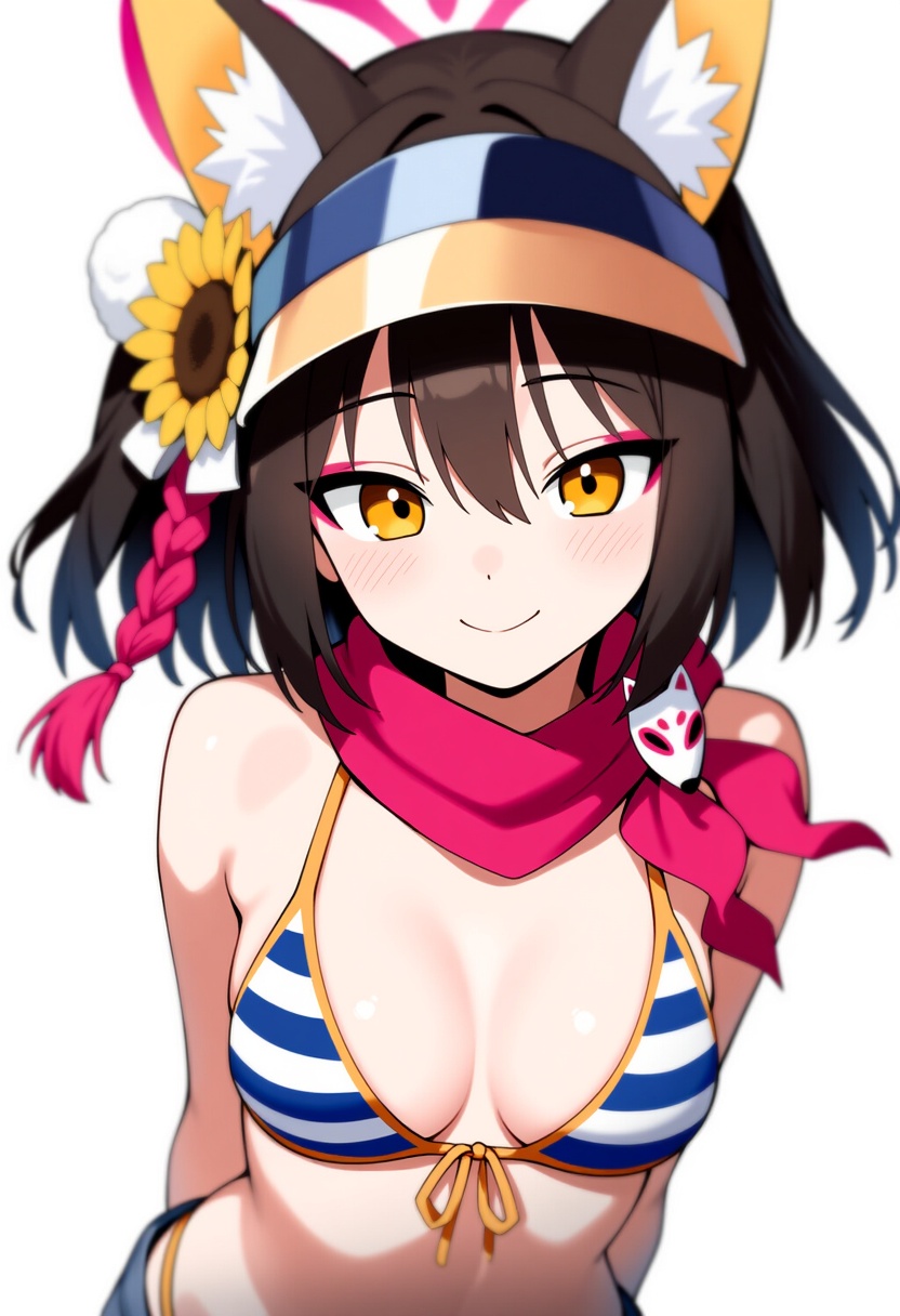 An image depicting izuna (swimsuit) (blue archive)