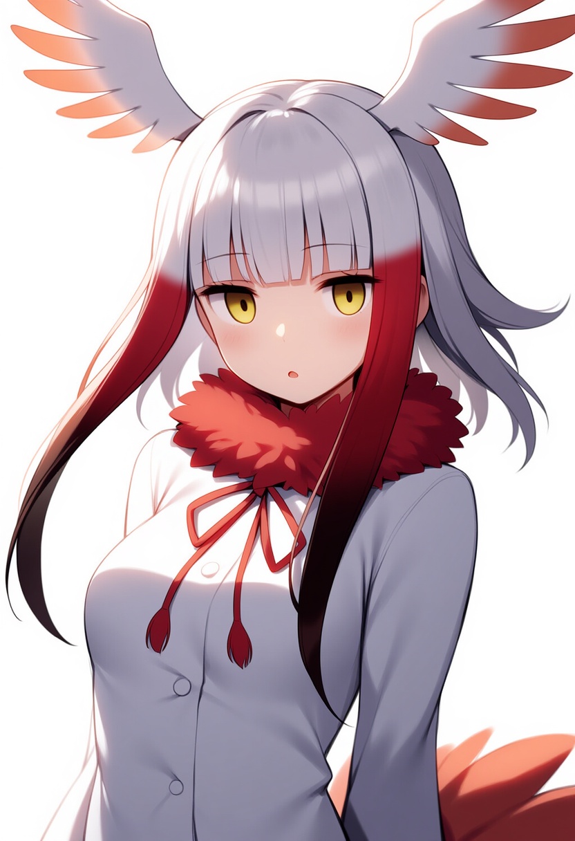 An image depicting japanese crested ibis (kemono friends)