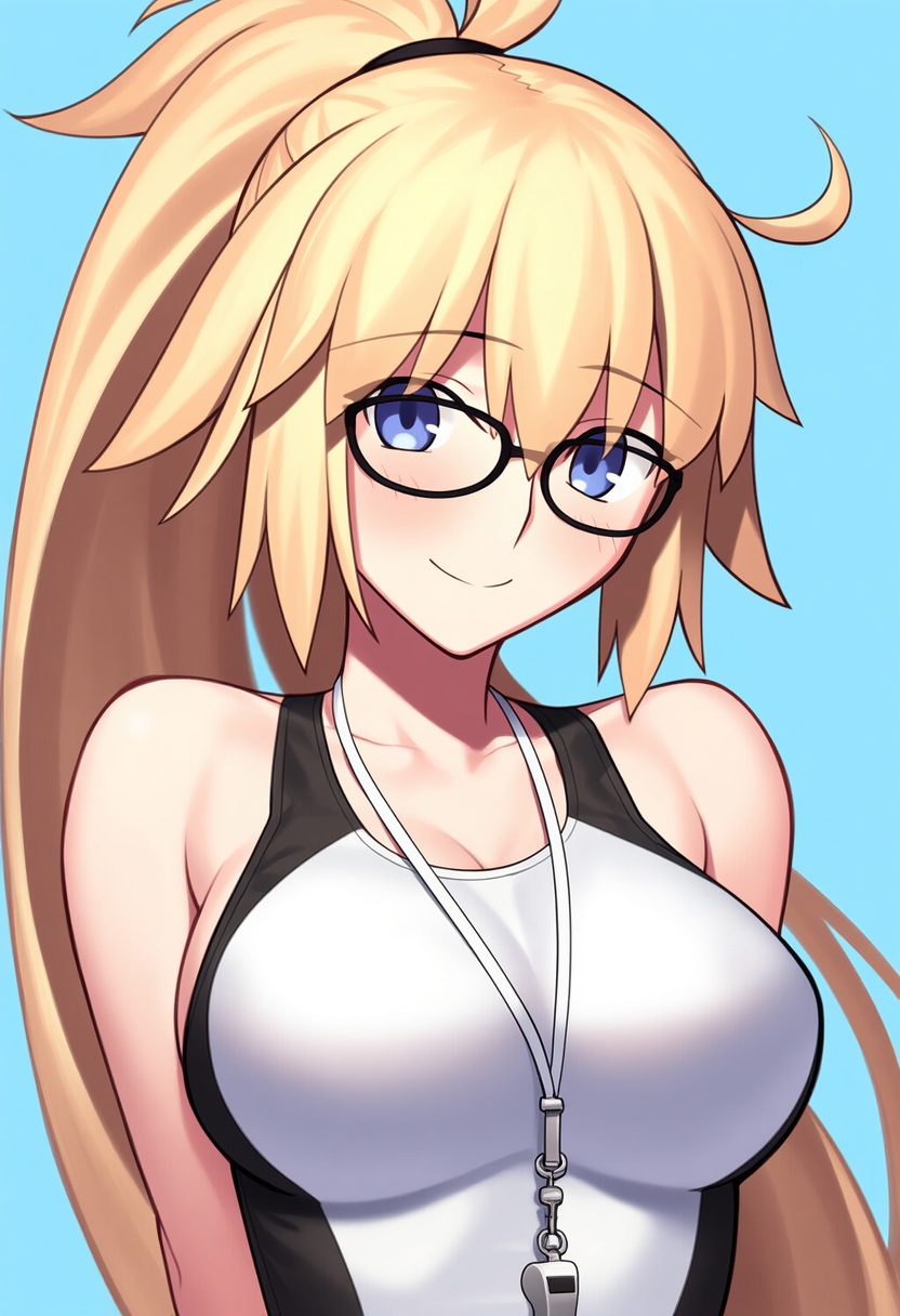 An image depicting jeanne d'arc (swimsuit archer) (second ascension) (fate)