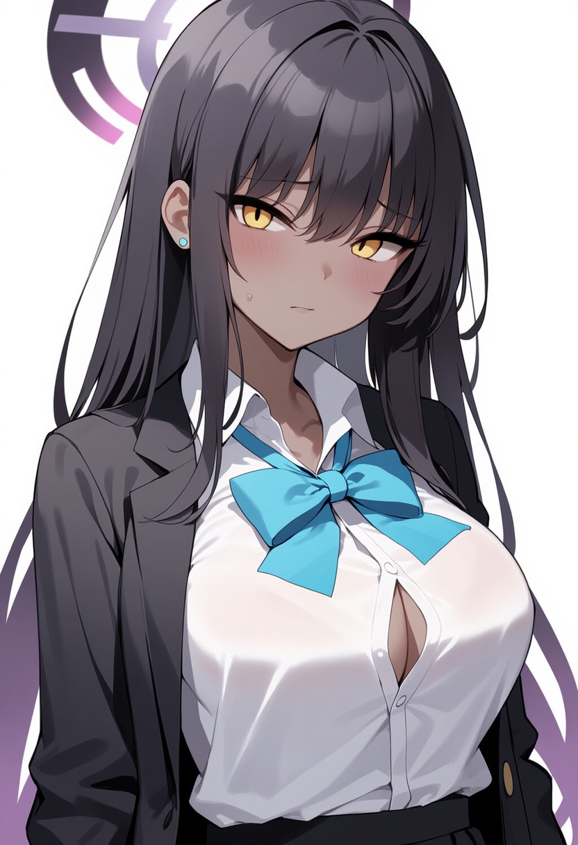 An image depicting karin (school uniform) (blue archive)