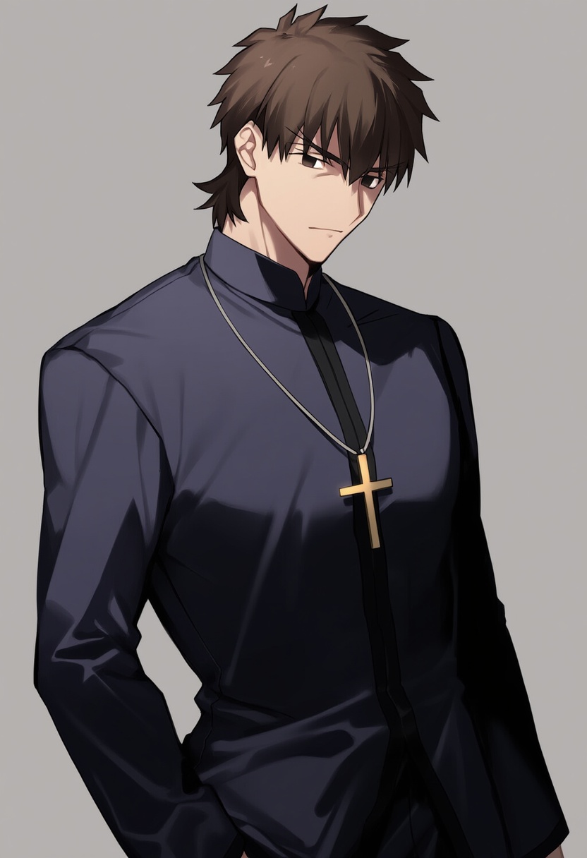 An image depicting kotomine kirei (fate_zero)
