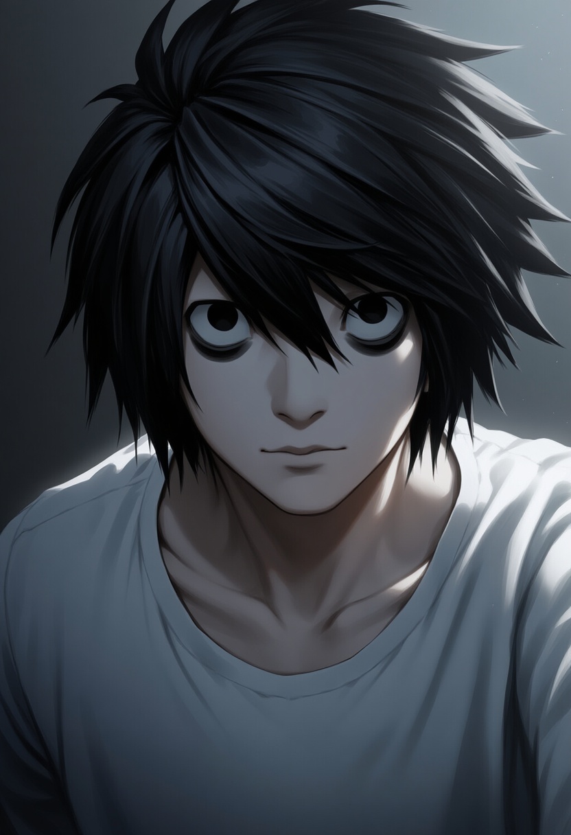 An image depicting l (death note)
