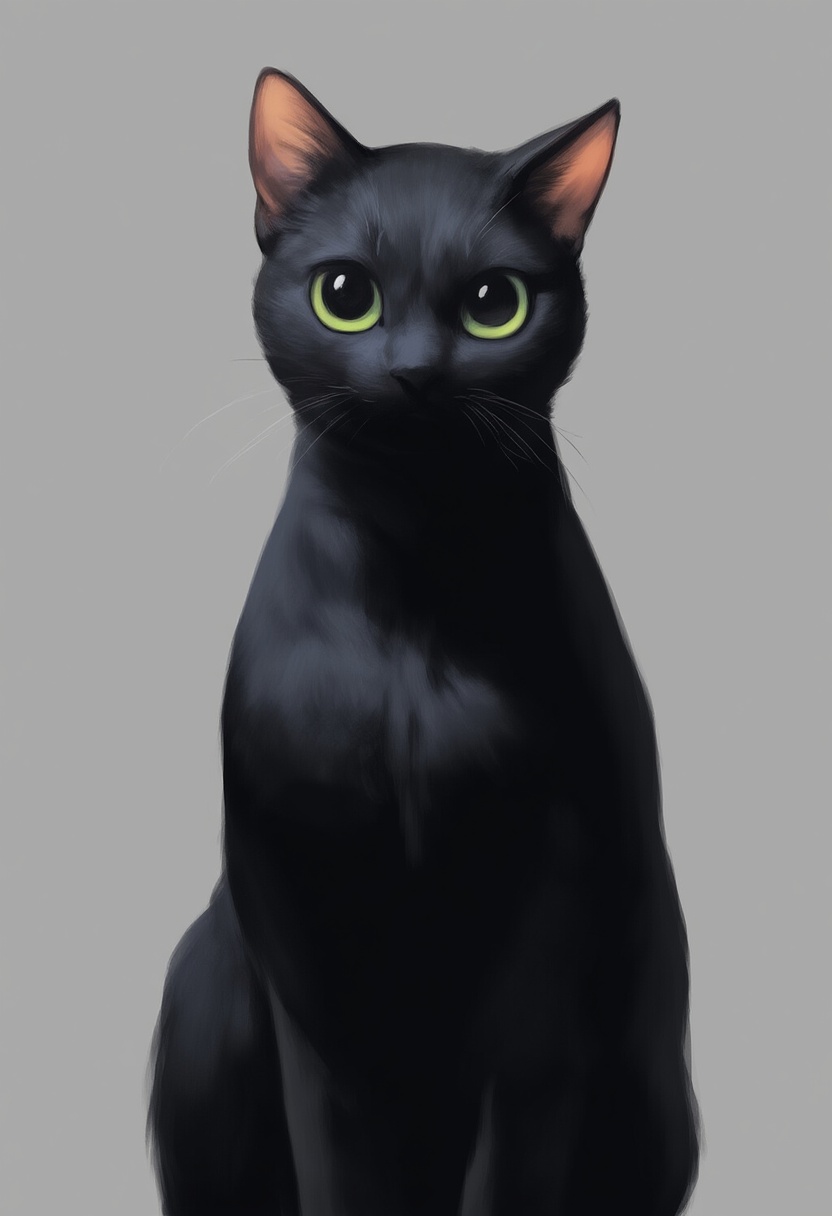 An image depicting luo xiaohei (cat)