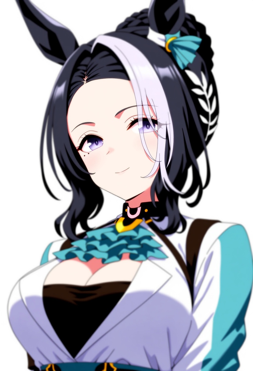An image depicting mejiro ramonu (umamusume)