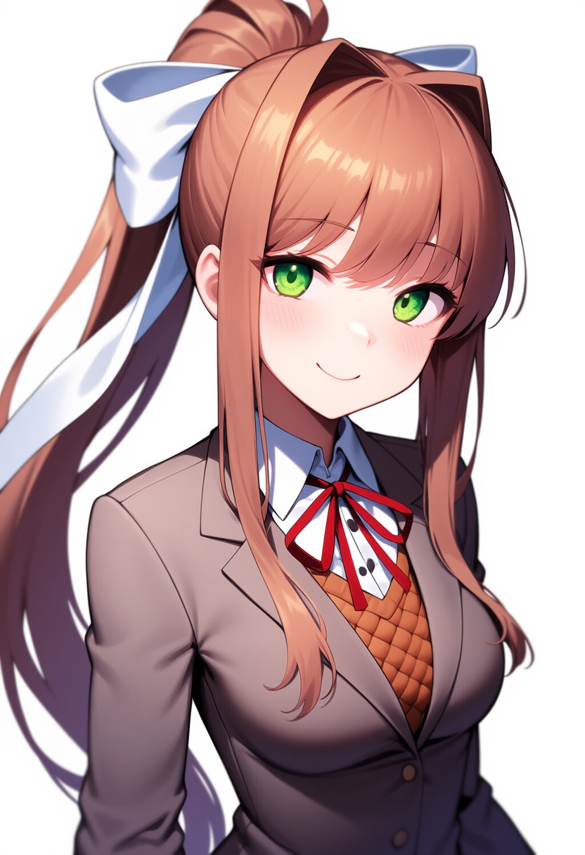 An image depicting monika (doki doki literature club)