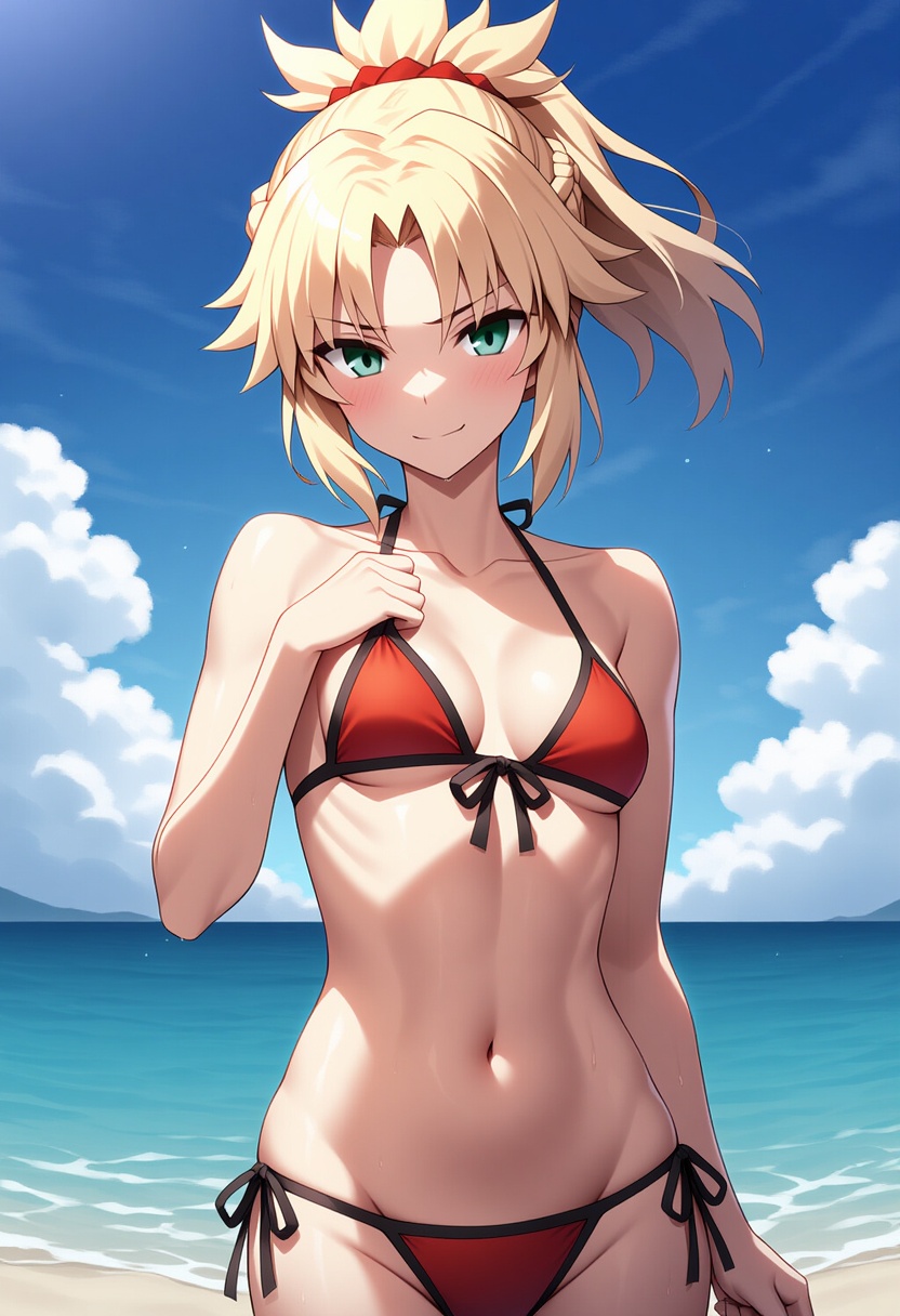 An image depicting mordred (swimsuit rider) (first ascension) (fate)