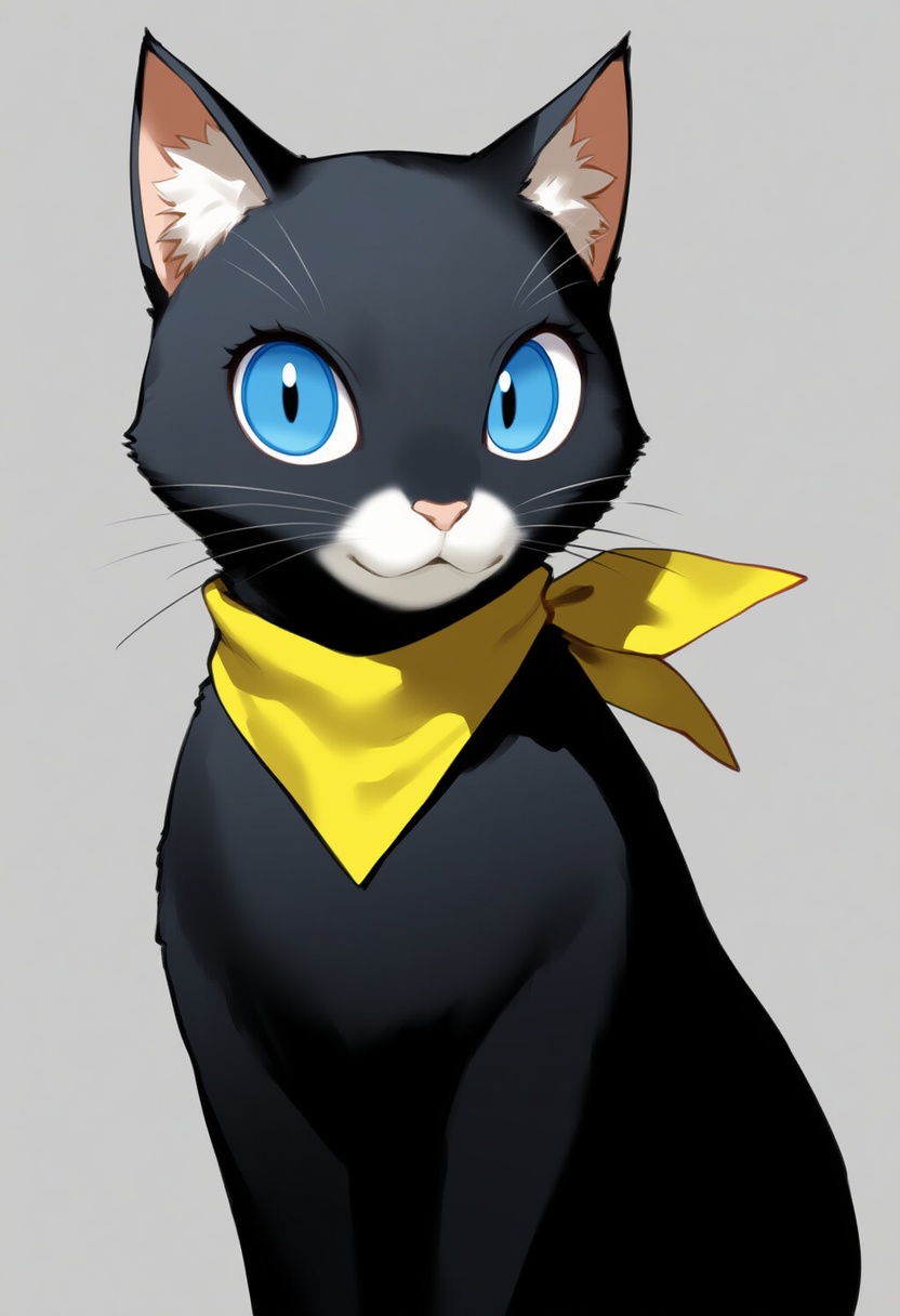 An image depicting morgana (cat) (persona 5)