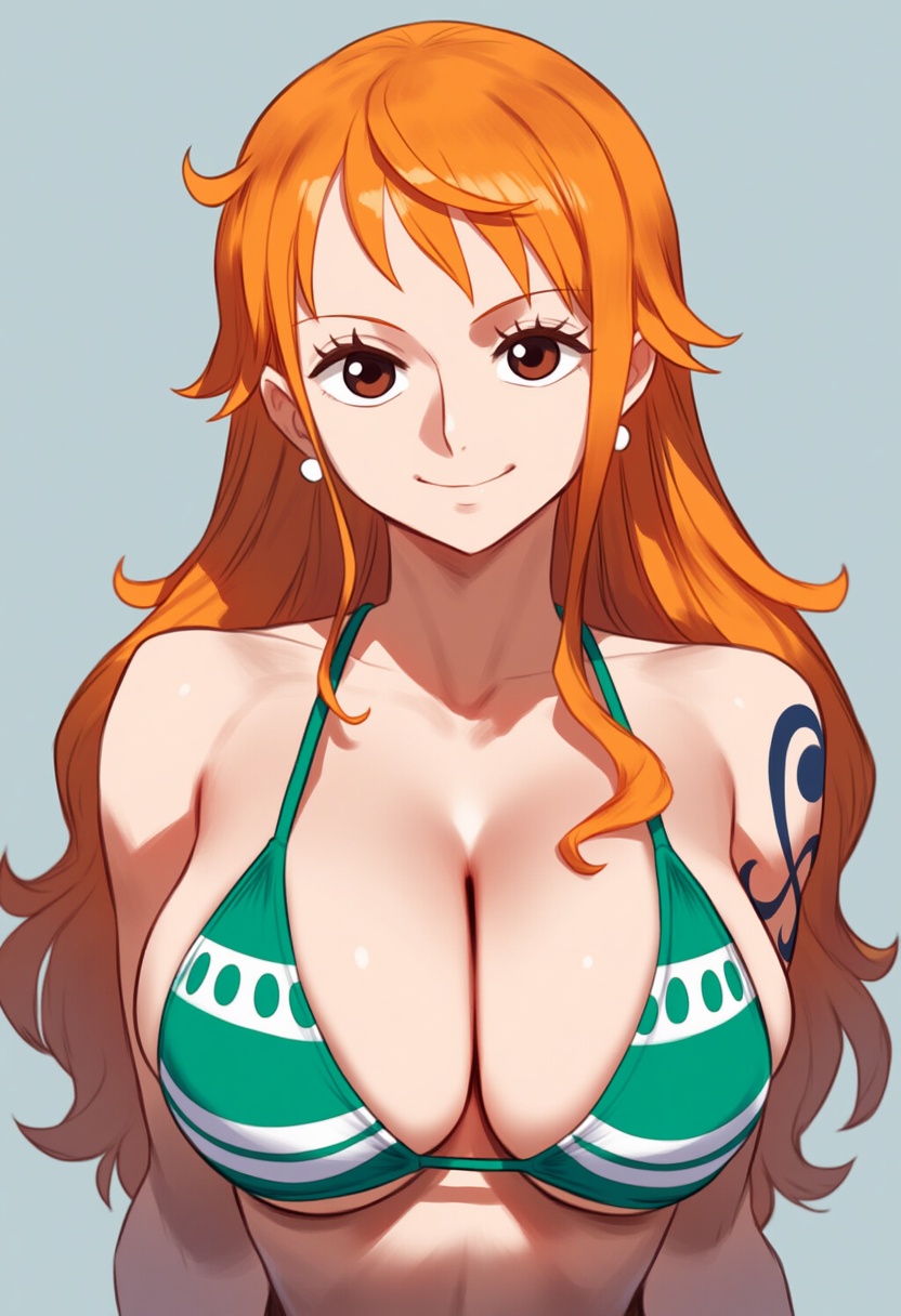 An image depicting nami (one piece)