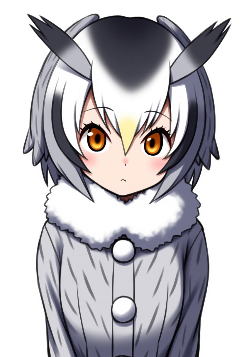 An image depicting northern white-faced owl (kemono friends)