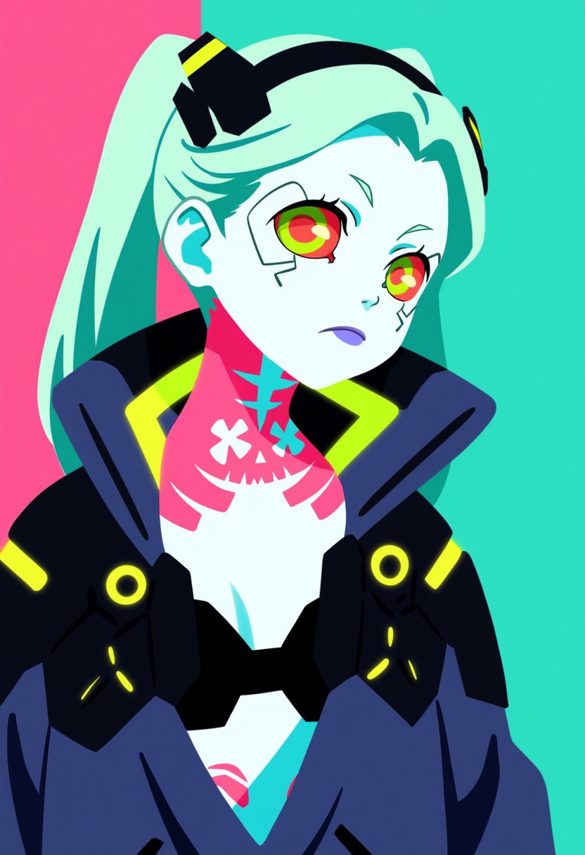 An image depicting rebecca (cyberpunk)