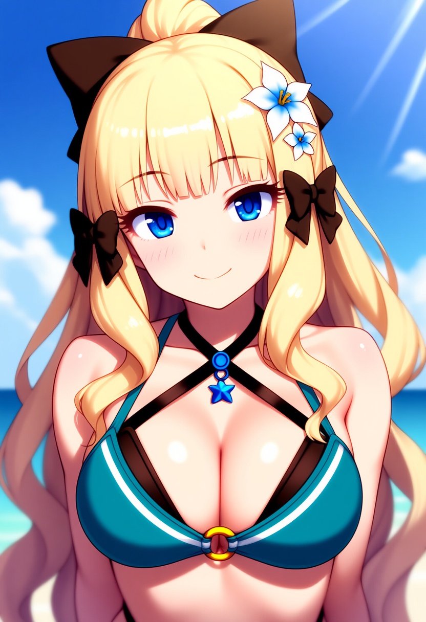 An image depicting saren (summer) (princess connect!)