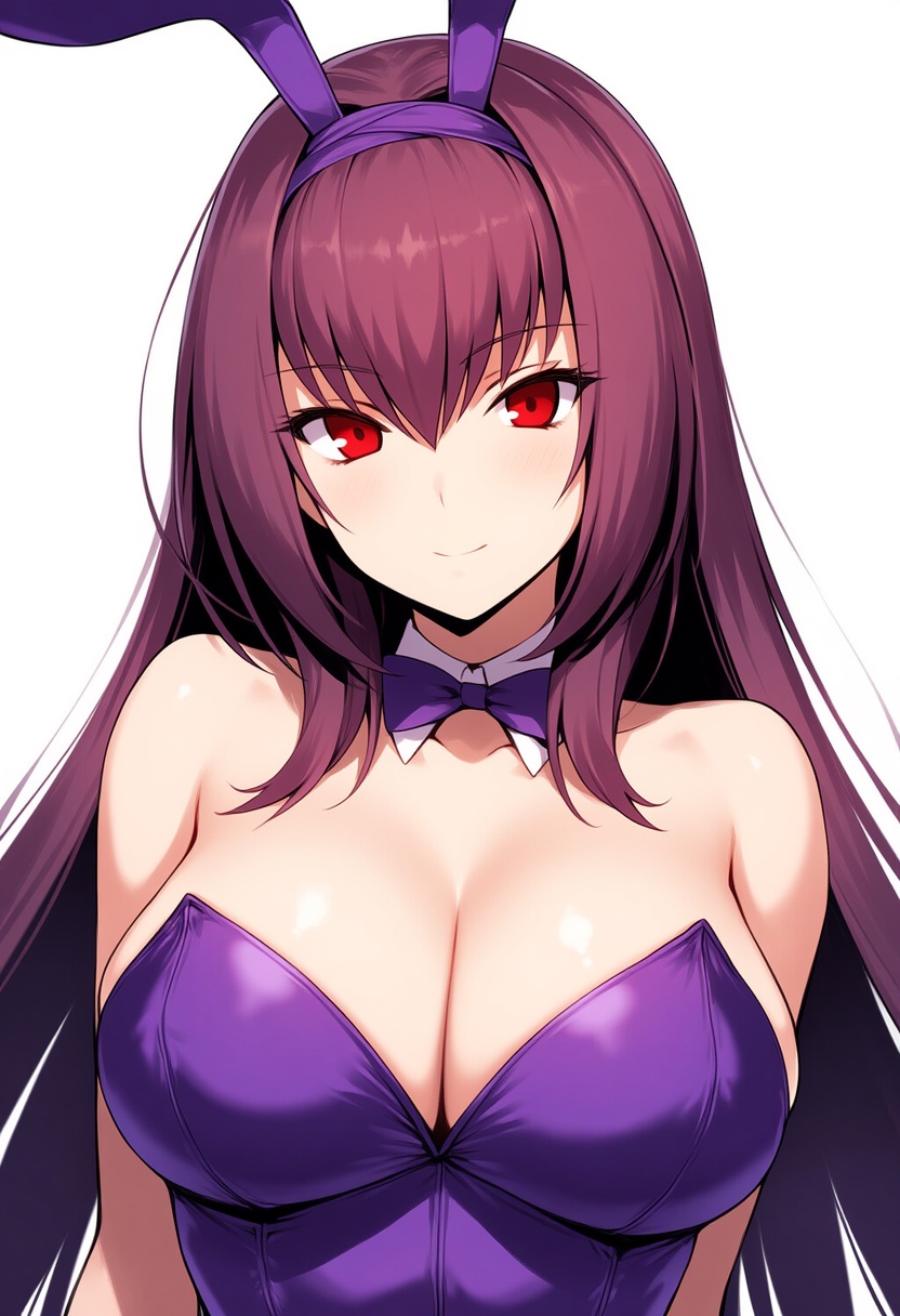 An image depicting scathach (piercing bunny) (fate)