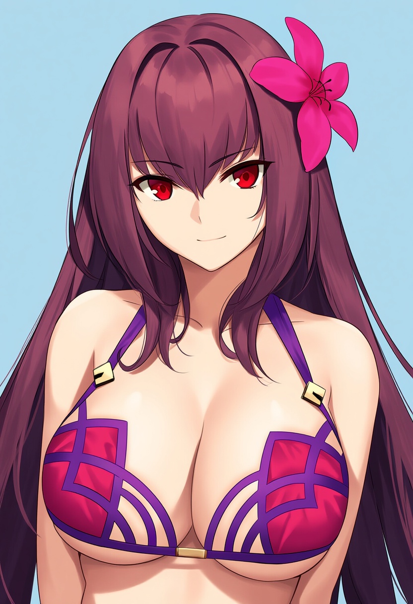 An image depicting scathach (swimsuit assassin) (fate)
