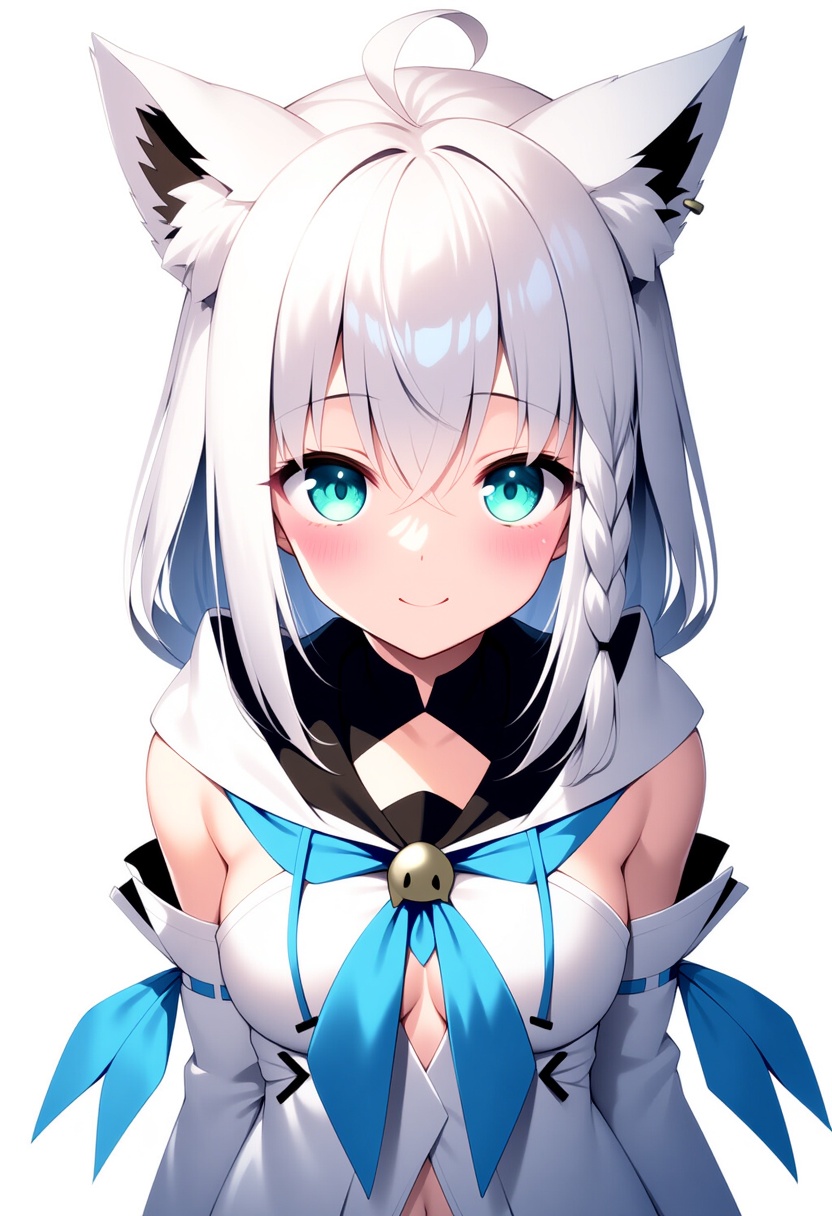 An image depicting shirakami fubuki (1st costume)