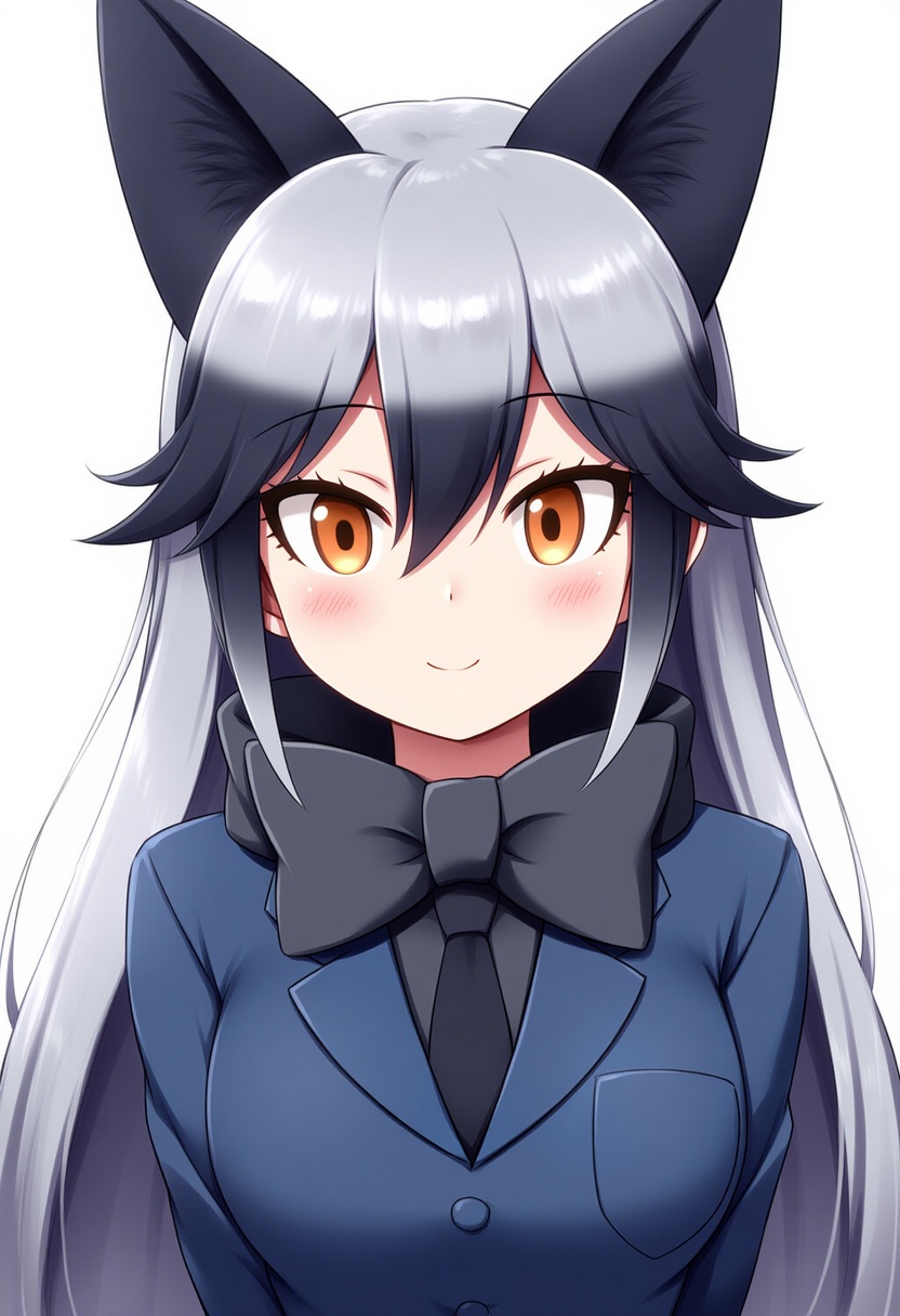 An image depicting silver fox (kemono friends)