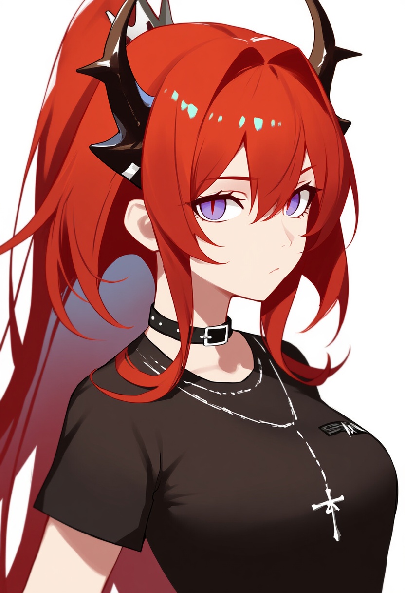 An image depicting surtr (liberte echec) (arknights)