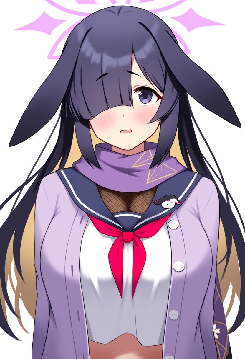 An image depicting tsukuyo (blue archive)