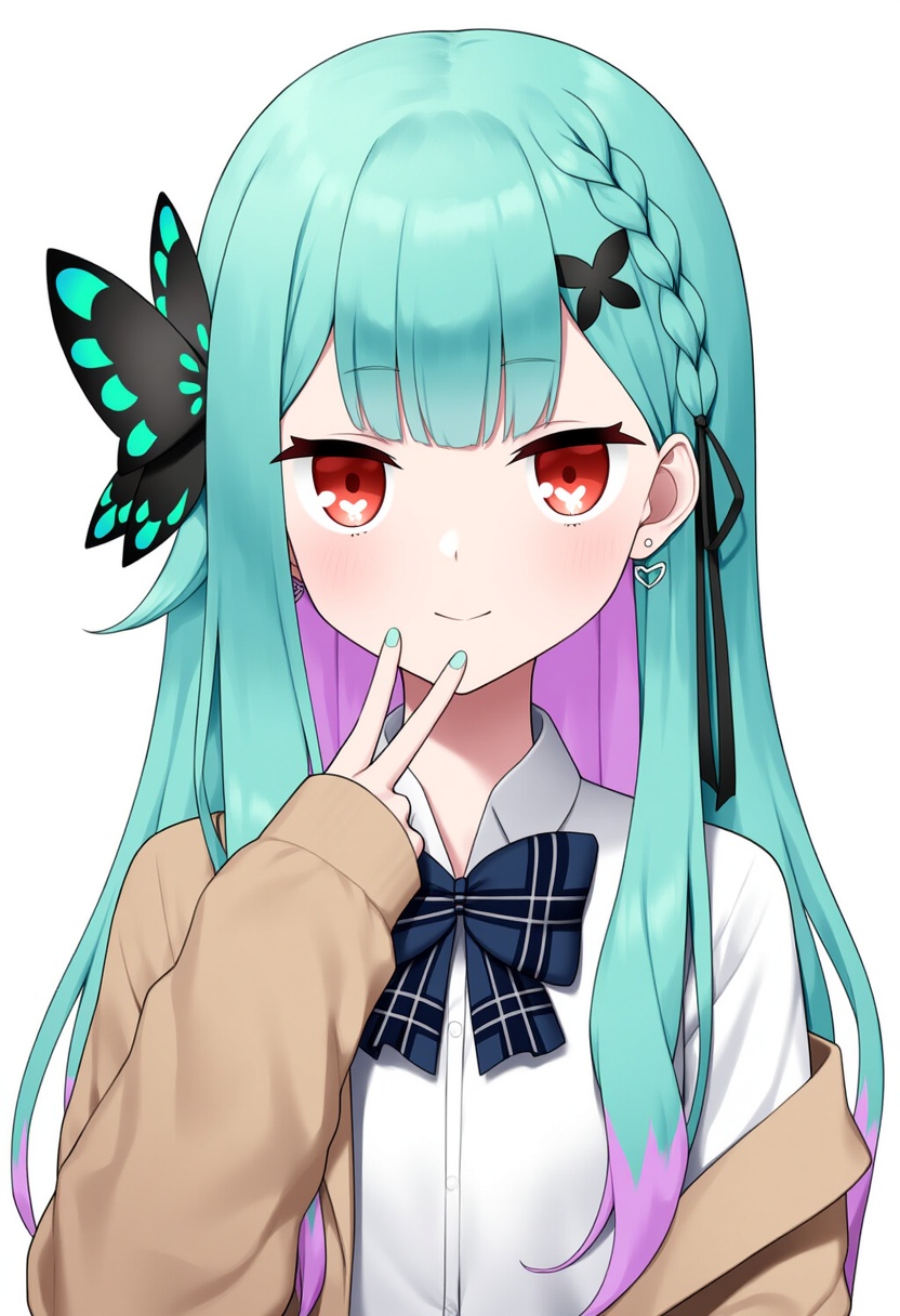 An image depicting uruha rushia (school uniform)