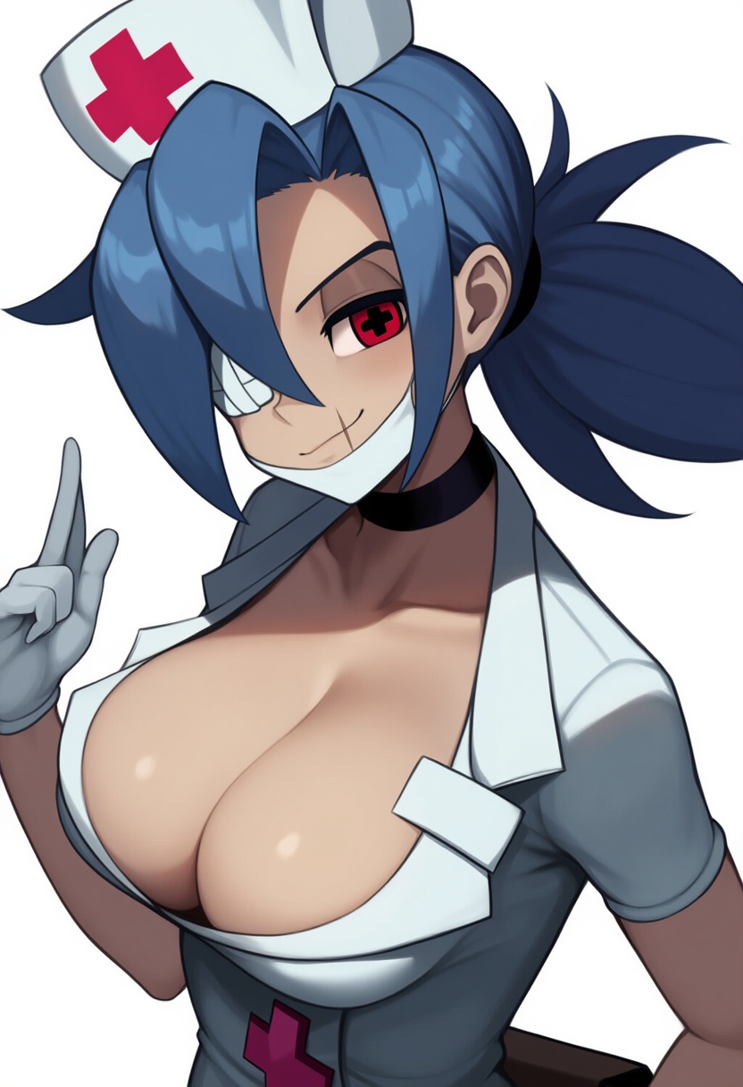 An image depicting valentine (skullgirls)