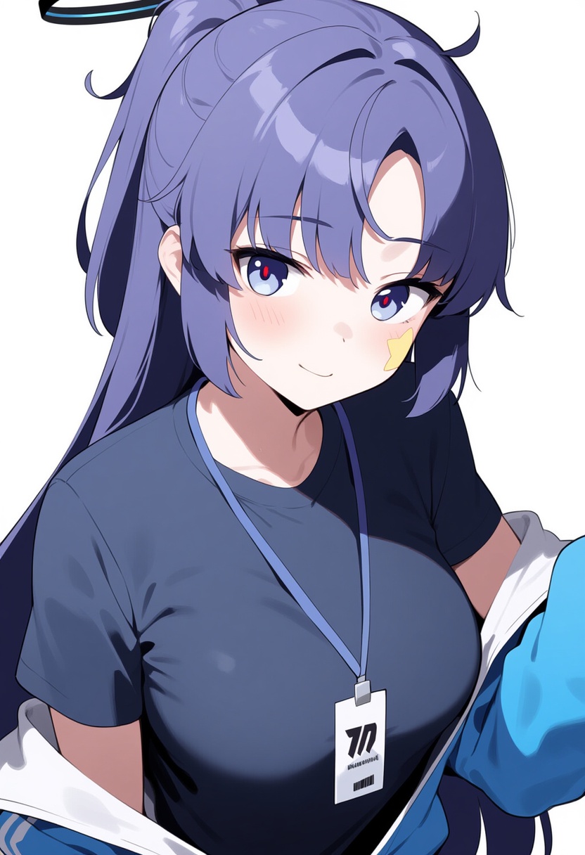 An image depicting yuuka (track) (blue archive)