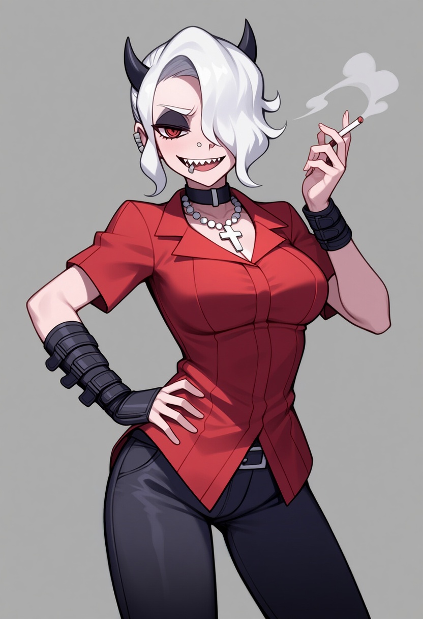 An image depicting zdrada (helltaker)