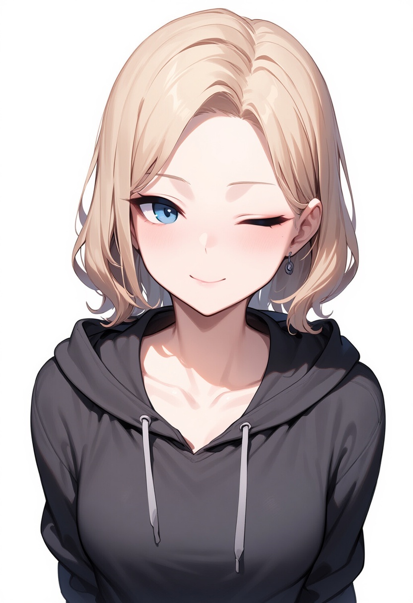An image depicting one eye closed